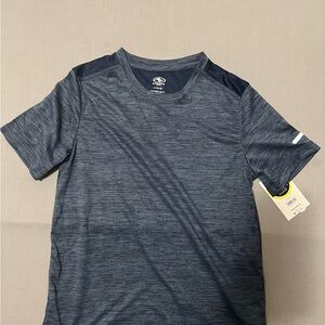 Athletics Boy Dri Works  Grayish/blue Large‎ 10/12 Short Sleeve Shirt New